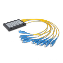 High quality 1x8 ABS Box PLC splitter/8 way fiber optic splitter